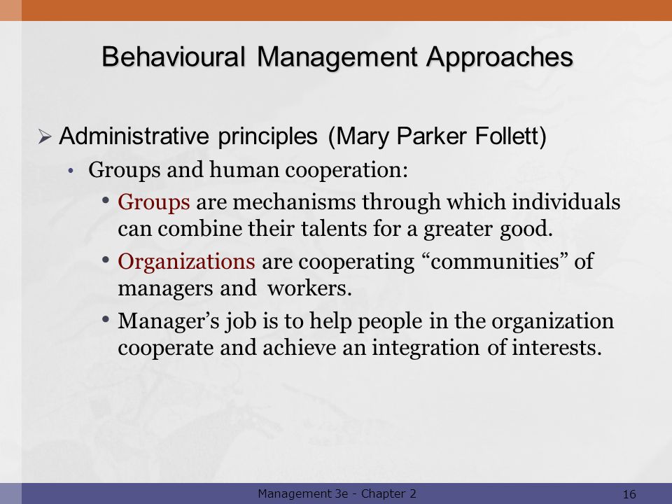 Behavioral Approach to Management